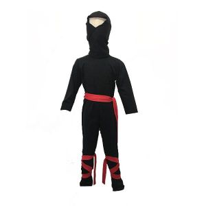 Kids Costumes to Hire - Ninja Black & Red - Age 11
